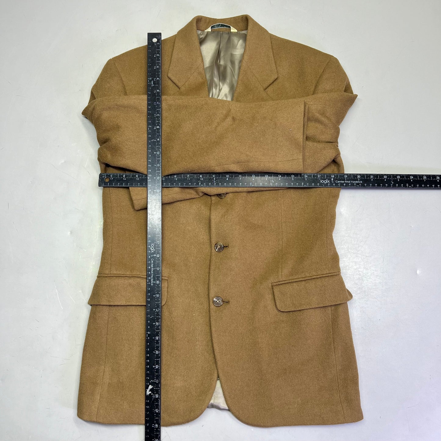 EVAN-PICONE Silk Lining Wool Outer Shell Blazer Men's Sz 36R Khaki Brown (Used)