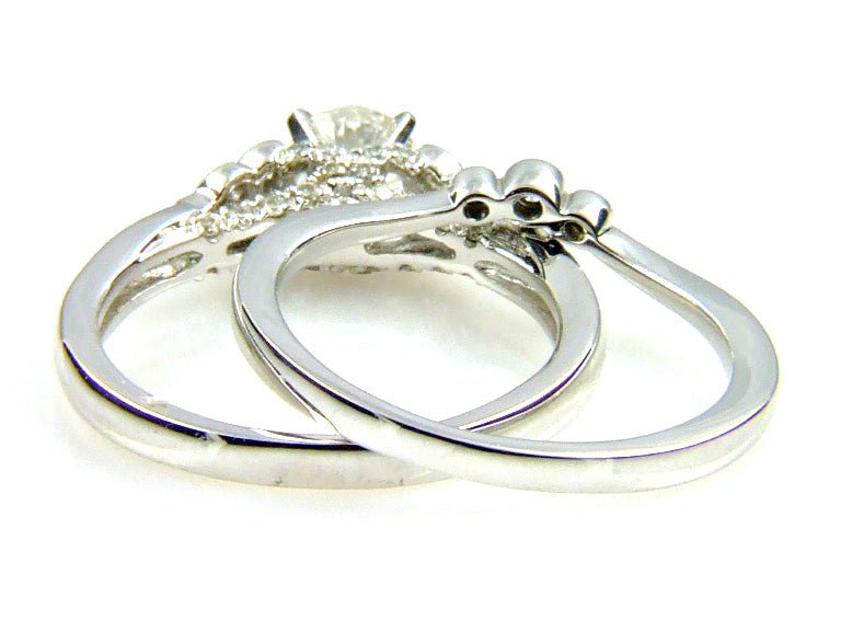.90ct Antique Style Engagement Ring Set 14KT White Gold - I Bought a Yard Sale