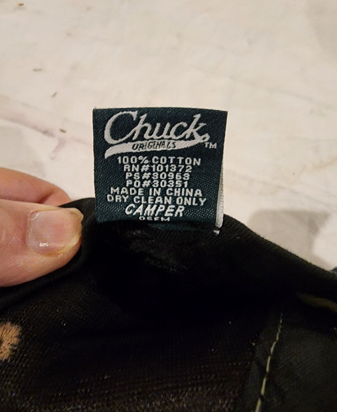 The American Chuck Originals snapback cap baseball camo hat is a men's snapback