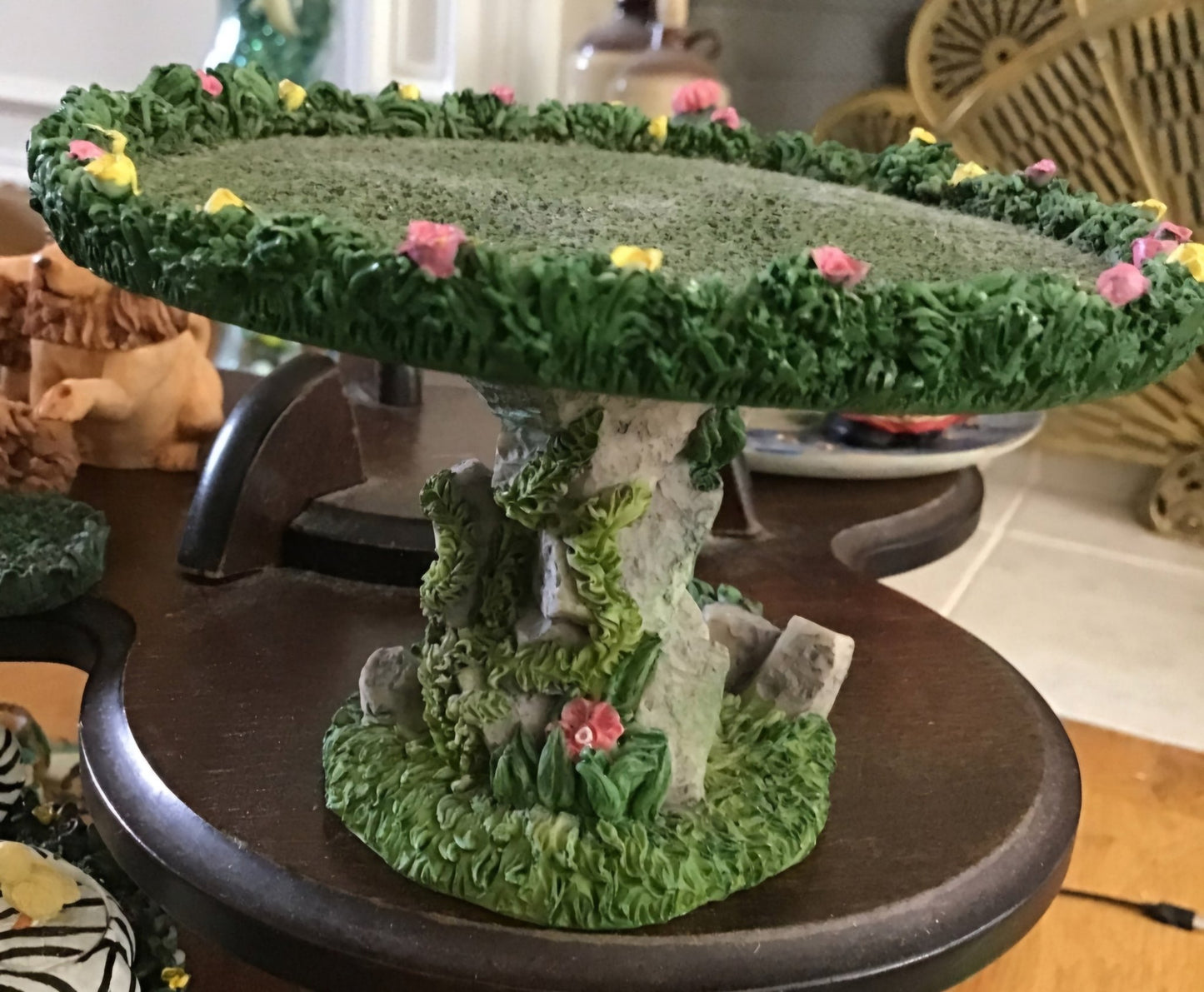 Lion Miniature Tea Set Resin Tray , Pot Sugar Creamer Cups & Saucer 8 Piece Set - I Bought a Yard Sale