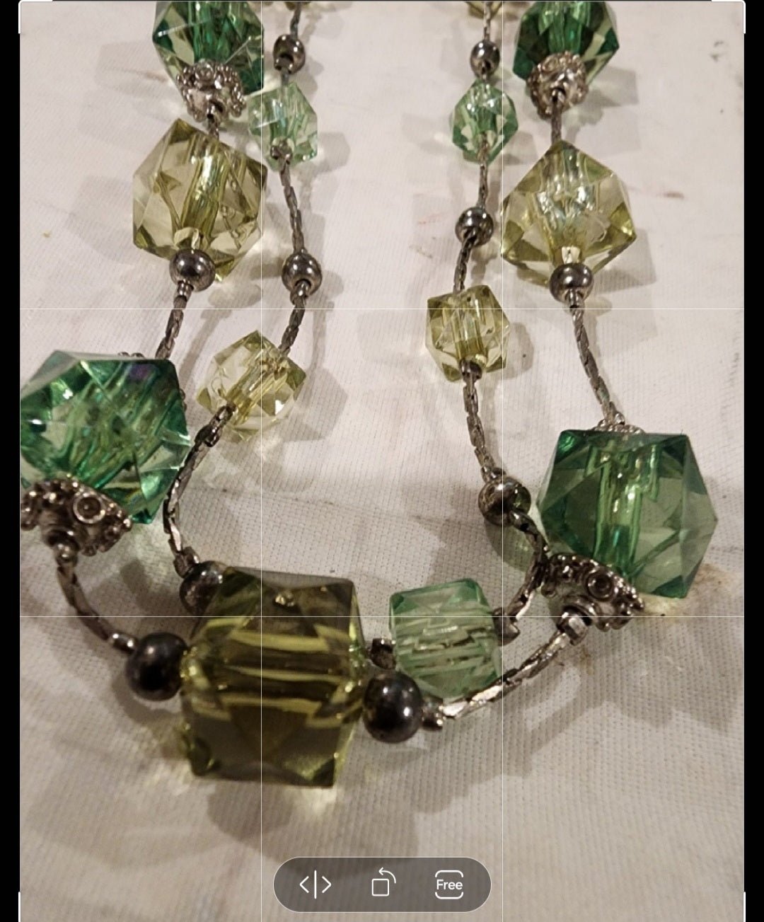 Necklace with Green Beads - I Bought a Yard Sale