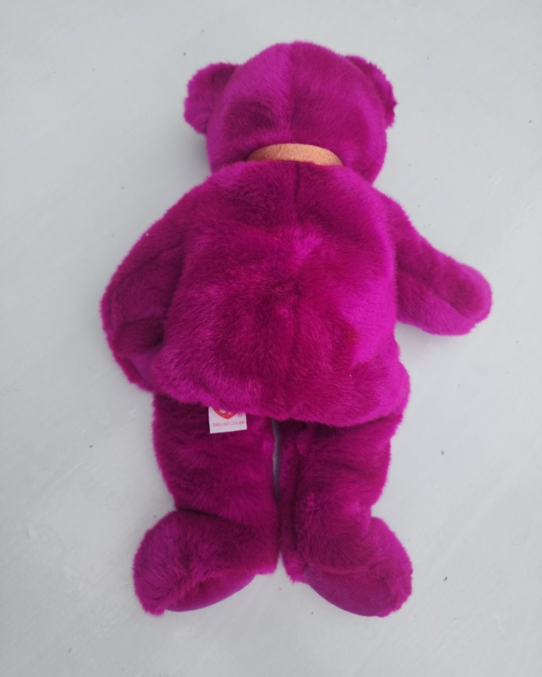 Ty Beanie Babies Millennium Bear Plush 13" has plastic on ear tag - I Bought a Yard Sale