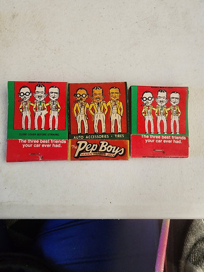 1930s - 1940s Pep Boys Matchbook Advertising Cadet Batteries Cornell tires, - I Bought a Yard Sale
