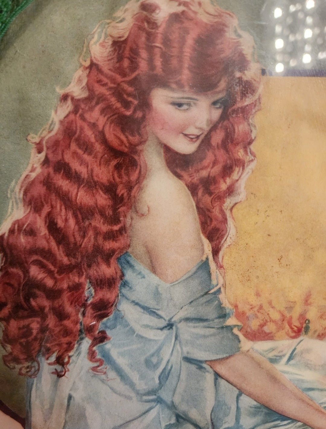 1930's Framed Shampoo Advertisement Red Head - I Bought a Yard Sale