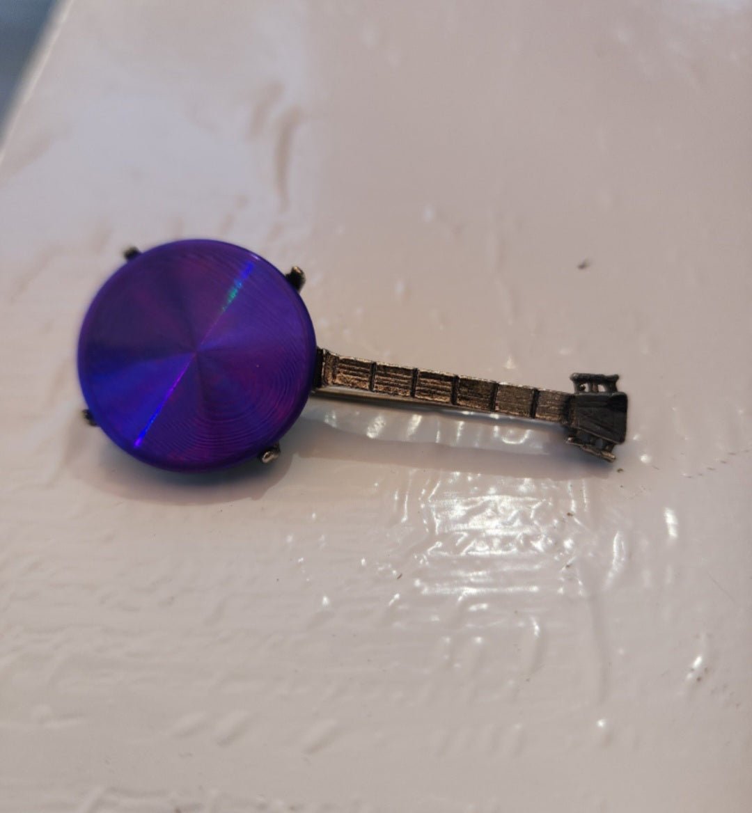 1960’s Jewelarama Holographic Banjo Pin Brooch - I Bought a Yard Sale