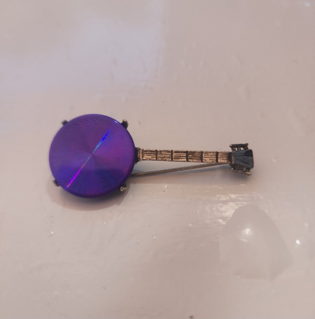 1960’s Jewelarama Holographic Banjo Pin Brooch - I Bought a Yard Sale