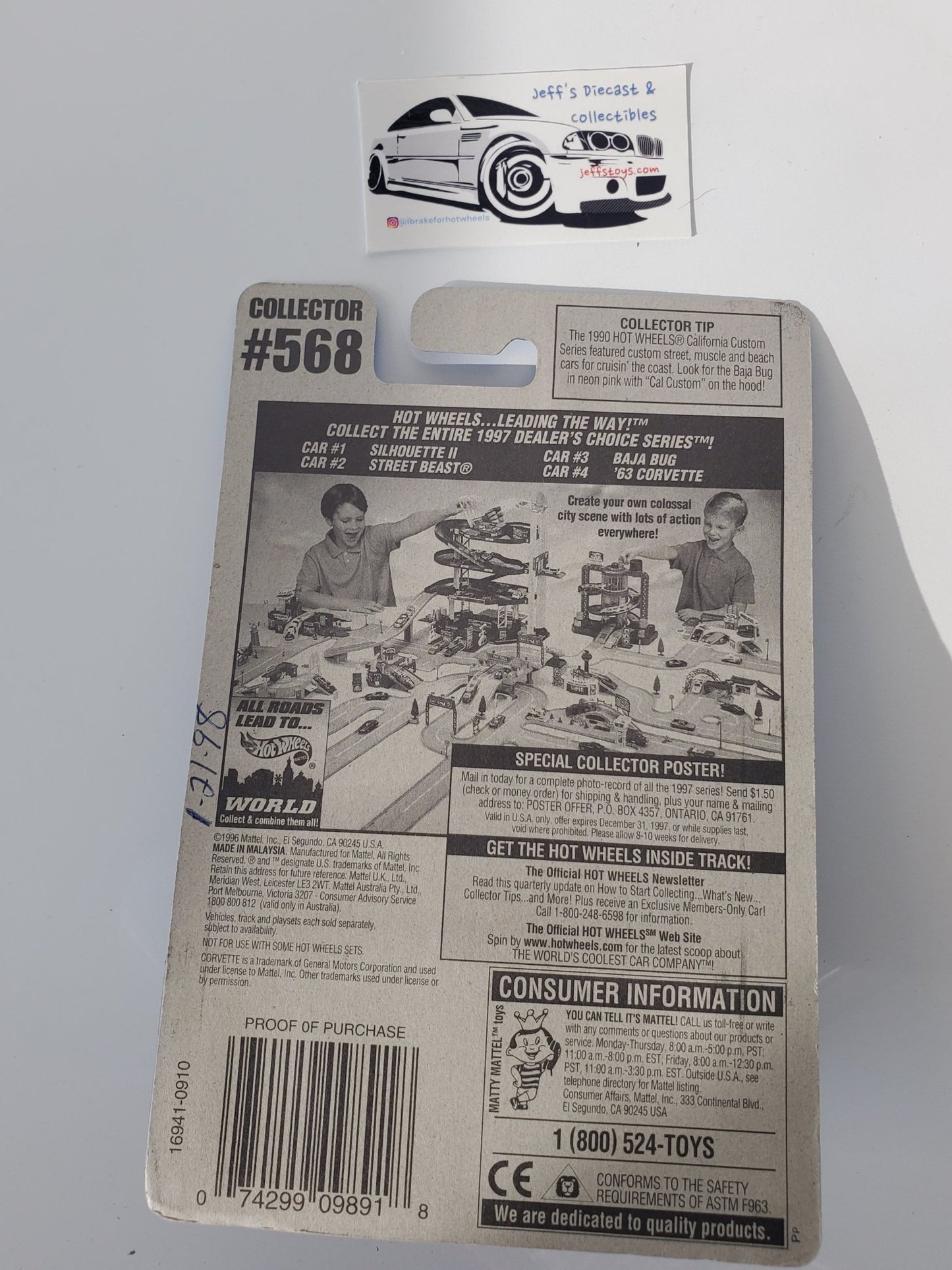 1997 Hot Wheels '63 Corvette 568 - I Bought a Yard Sale