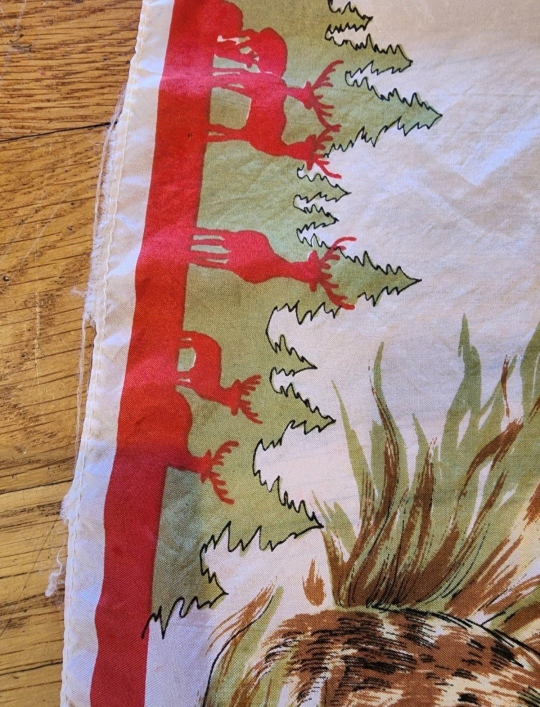 2 Deer Rayon Scarves Vintage Woodland Charm - I Bought a Yard Sale