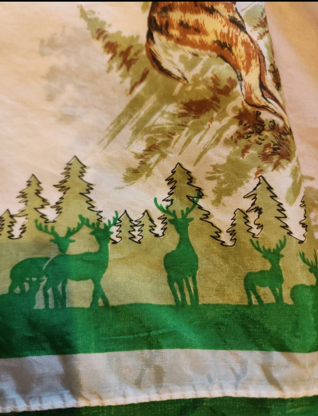 2 Deer Rayon Scarves Vintage Woodland Charm - I Bought a Yard Sale
