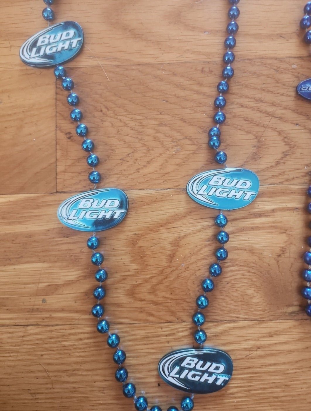 2 Strands Mardi Gras Necklace Bud Light St. Patrick's Day Beads Beer Merchandise - I Bought a Yard Sale
