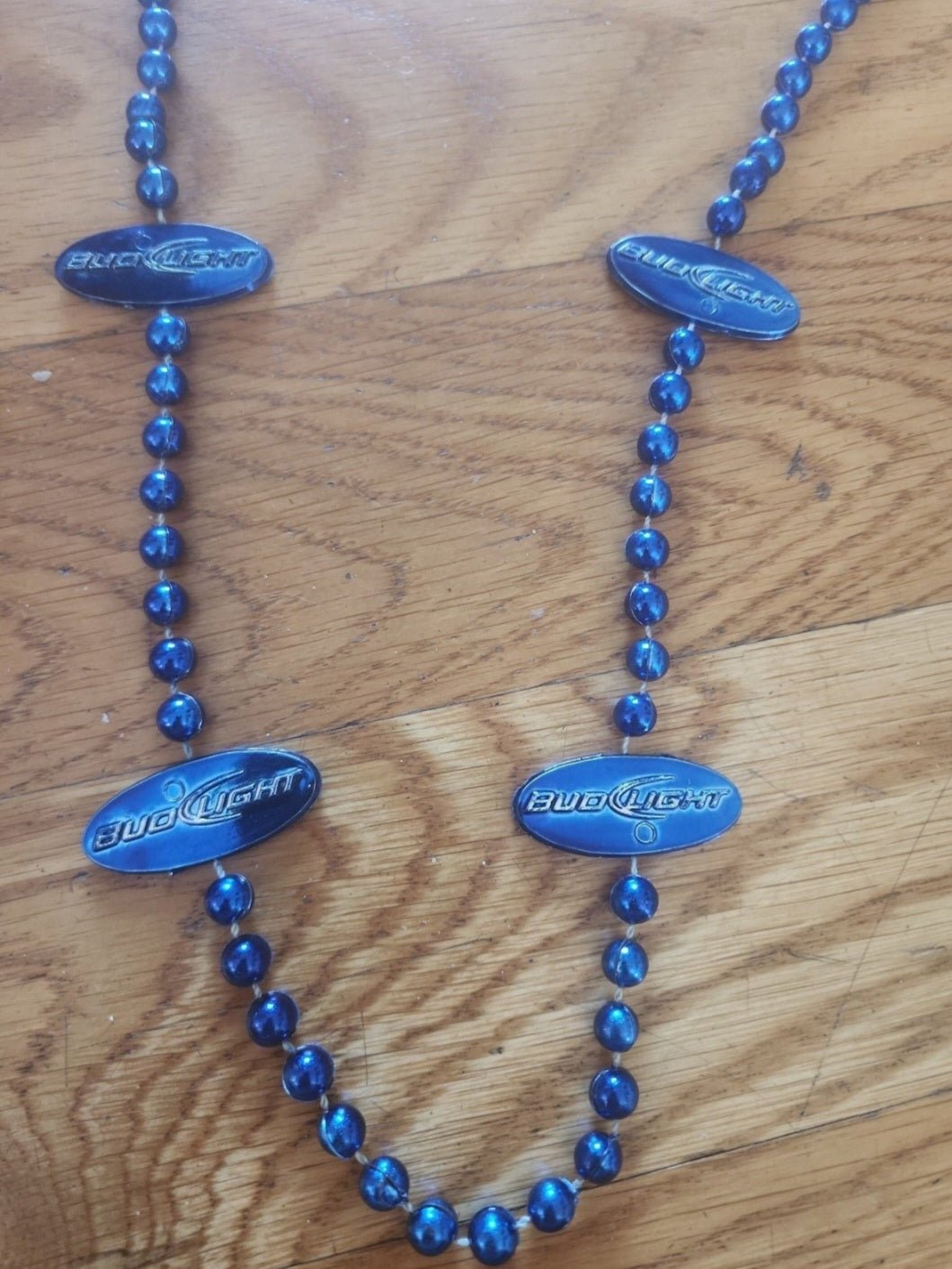 2 Strands Mardi Gras Necklace Bud Light St. Patrick's Day Beads Beer Merchandise - I Bought a Yard Sale
