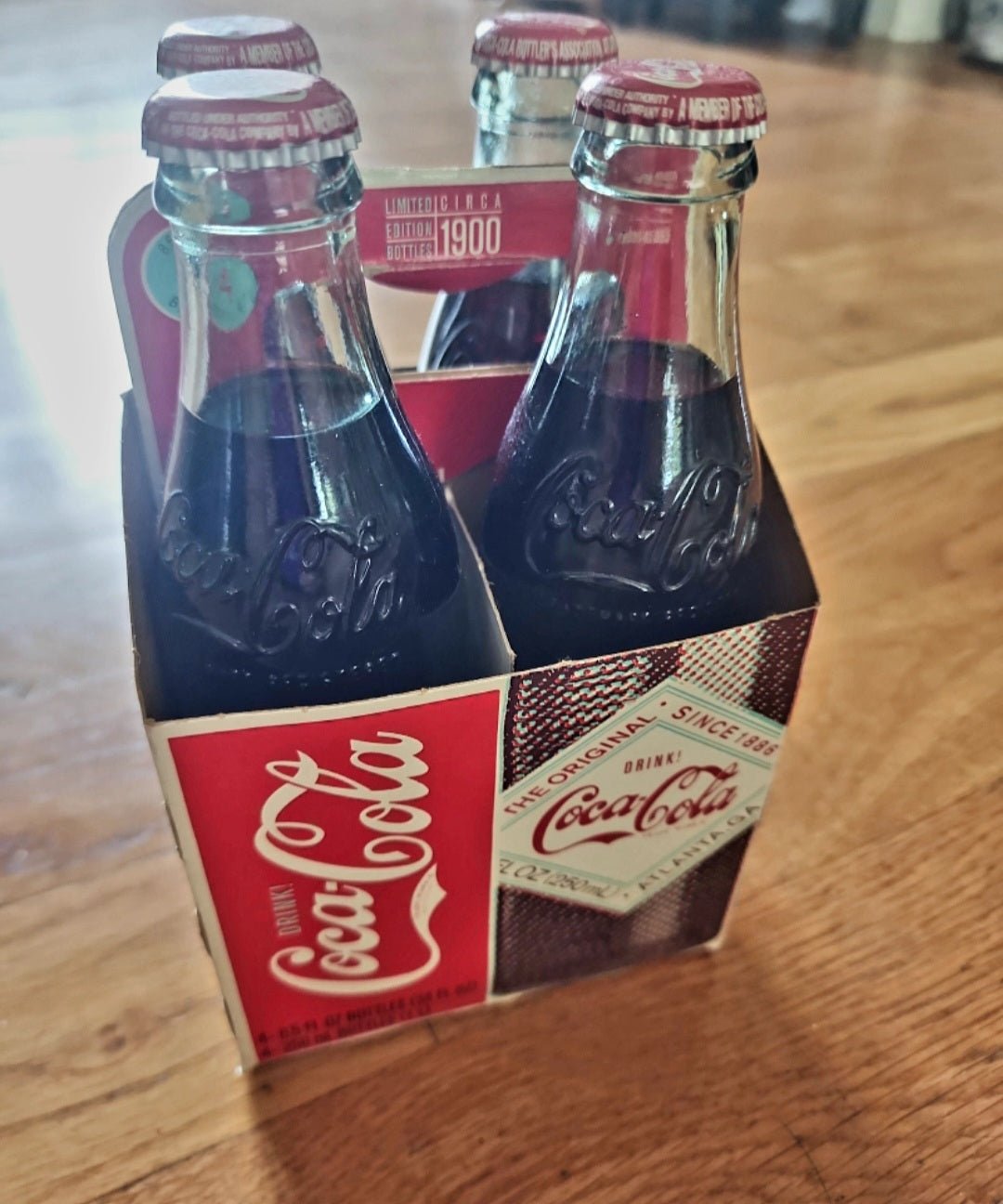 2007 Limited Edition Circa 1900 Atlanta,GA Four Pack of full Coca - Cola Bottles Collector - I Bought a Yard Sale