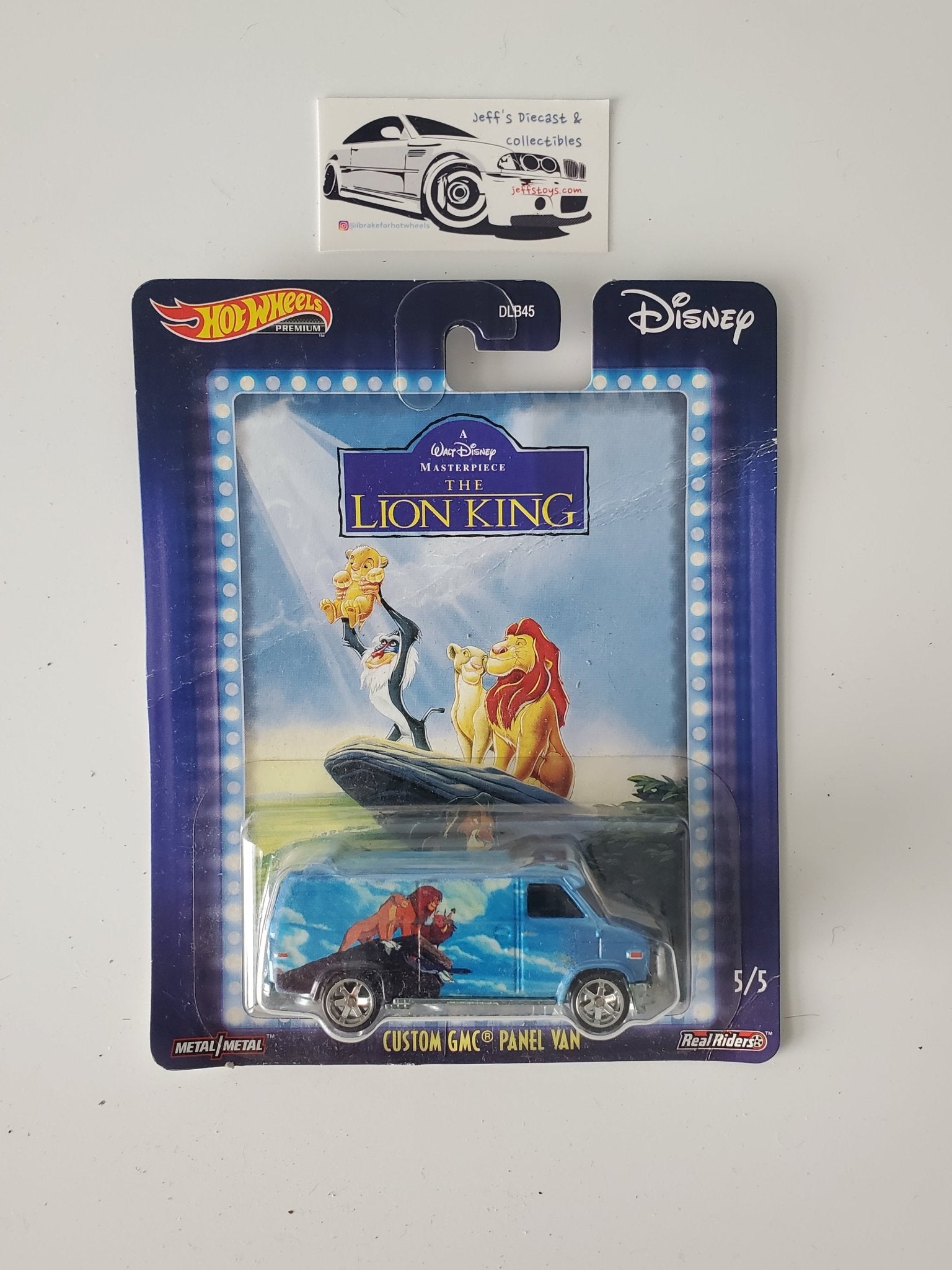 2020 Hot Wheels Premium Custom GMC Panel Van Lion King - bad card - I Bought a Yard Sale