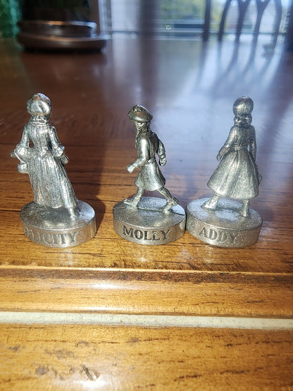 3 American Girl Pewter Pieces 1” tall - I Bought a Yard Sale