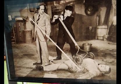 3 Stooges and Laural & Hardy 4x7 framed pictures - I Bought a Yard Sale