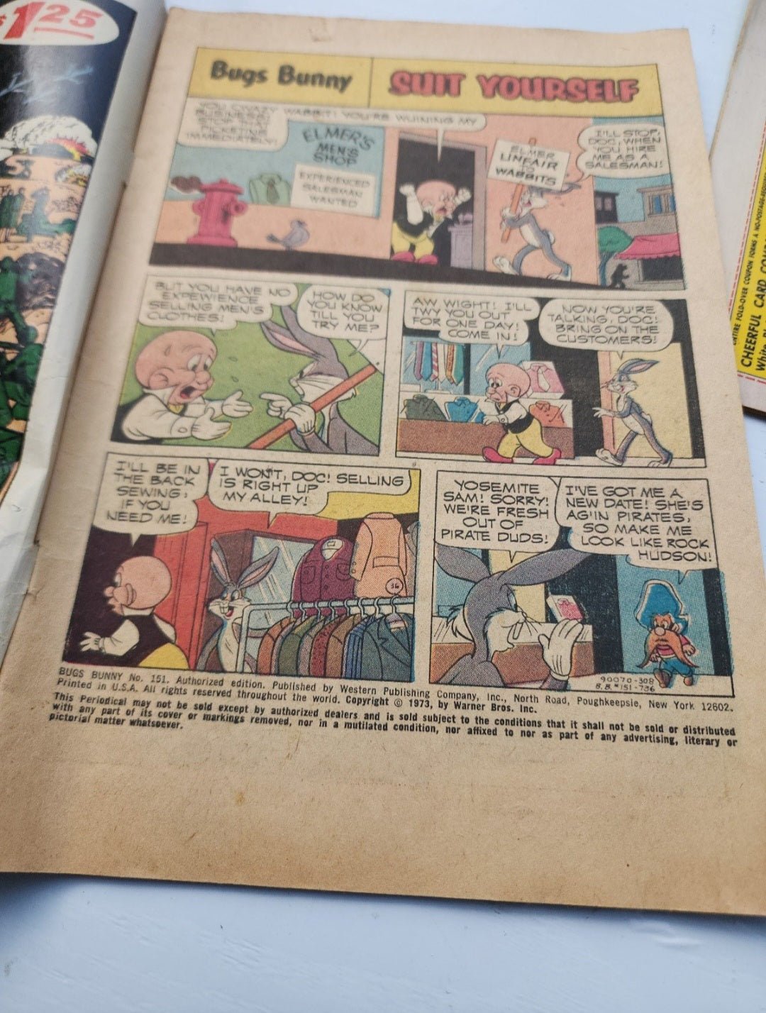 3 Whitman Comics Bugs Bunny Yosemite Sam & Porky Pig - I Bought a Yard Sale
