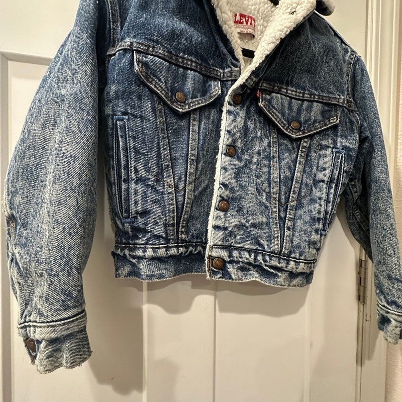 Vintage Levis Sherpa Lined Denim Trucker