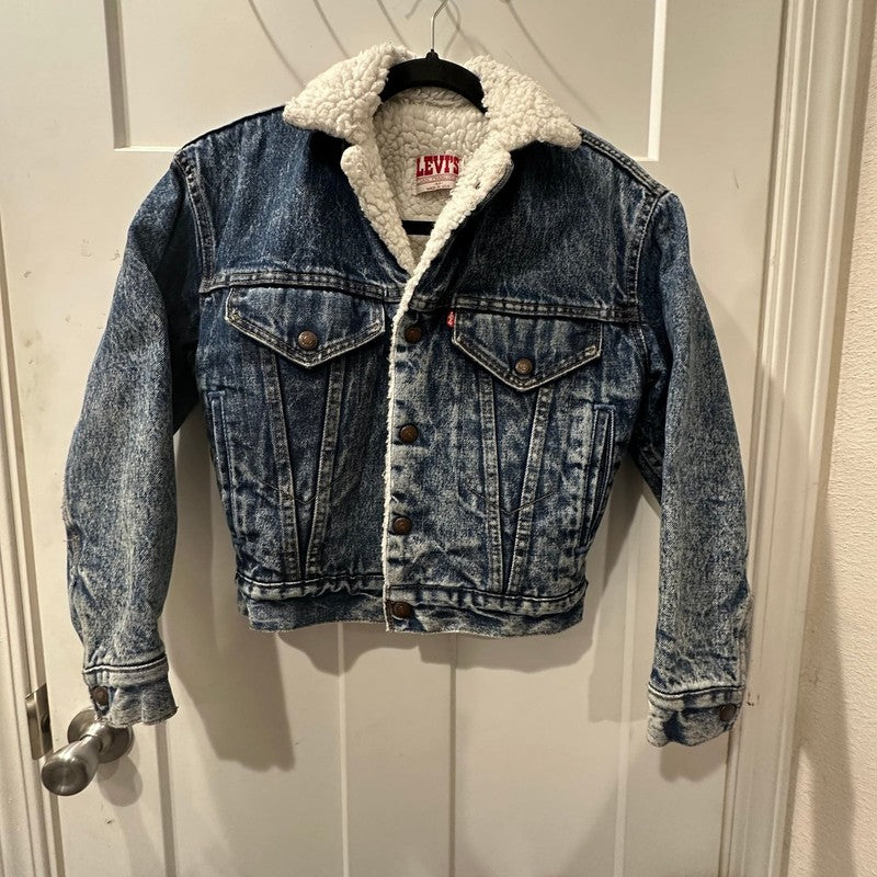 Vintage Levis Sherpa Lined Denim Trucker