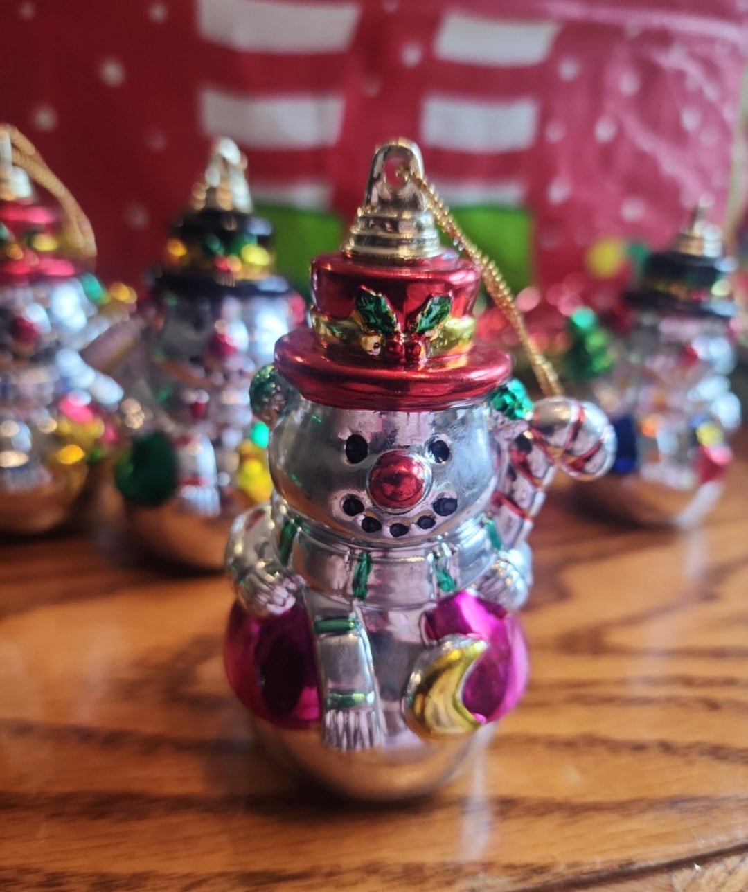 4 Christmas Snowman Ornaments - I Bought a Yard Sale