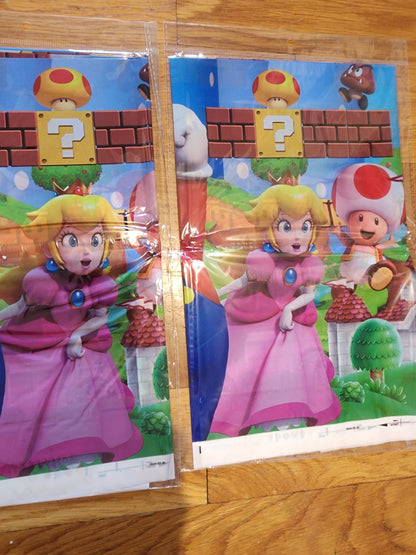 4 PCS Mario Birthday Party Tablecloth 42.5 x 70.8 inch, Brother Party Tablecloth for Mario Birthday Party Supplies Decorations - I Bought a Yard Sale