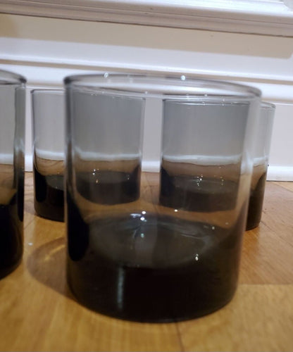 4 Smoky Short Cocktail Glasses - I Bought a Yard Sale