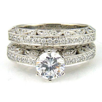 .54ct Antique Style Engagement Ring Set 18KT White Gold - I Bought a Yard Sale