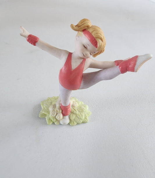 70s Vintage George Good Taiwan Porcelain Gymnastics Girl Figurine Gymnast - I Bought a Yard Sale