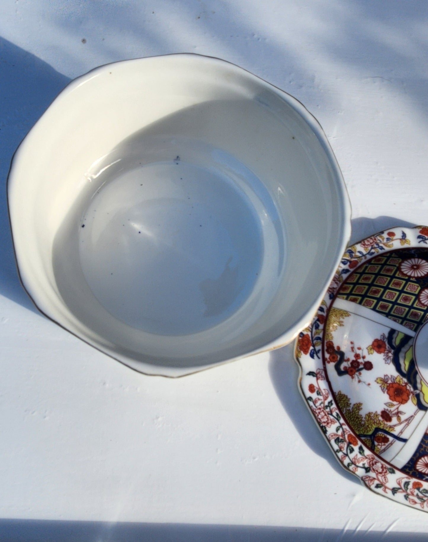 8" Asian Tatung Imari Cathay Octagon Covered Casserole Serving Bowl China - I Bought a Yard Sale