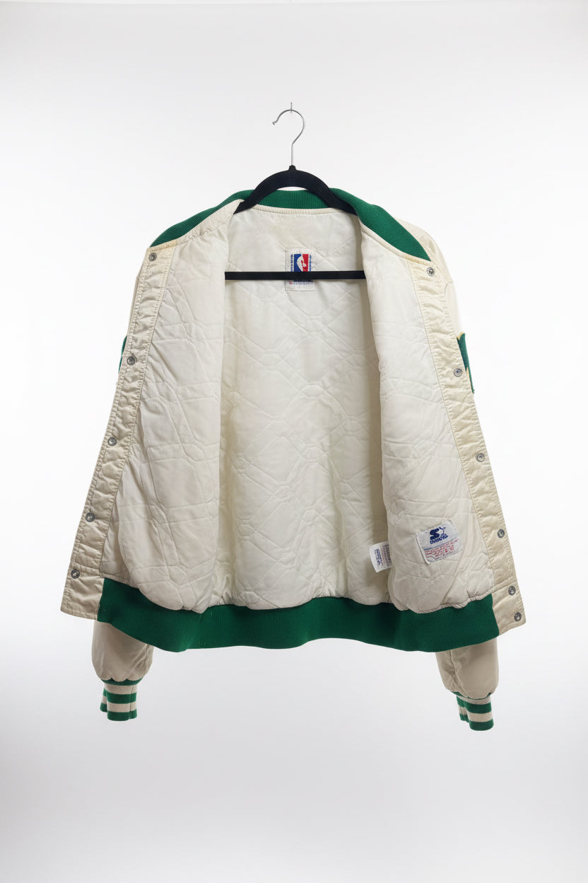 Rare Vintage White Satin Celtics Starter Jacket
