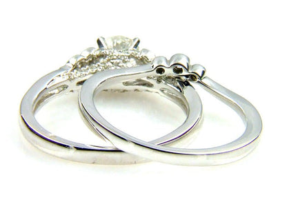 .90ct Antique Style Engagement Ring Set 14KT White Gold - I Bought a Yard Sale
