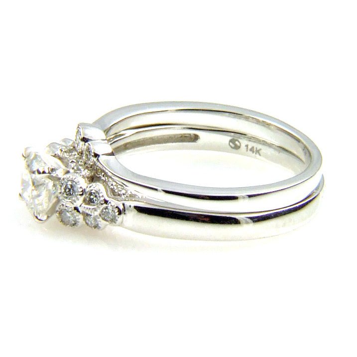 .90ct Antique Style Engagement Ring Set 14KT White Gold - I Bought a Yard Sale