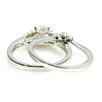 .90ct Antique Style Engagement Ring Set 14KT White Gold - I Bought a Yard Sale