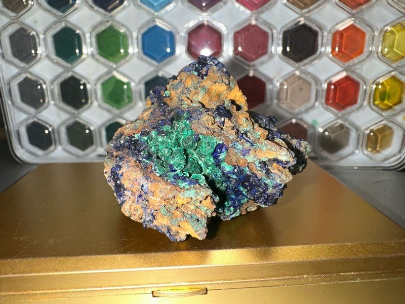 99.6g Azurite and Malachite Cluster Mineral Specimen - I Bought a Yard Sale