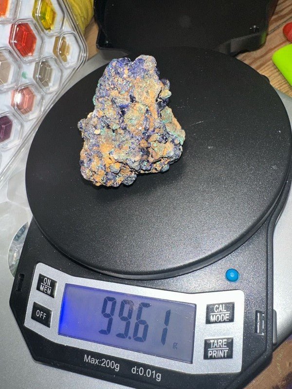 99.6g Azurite and Malachite Cluster Mineral Specimen - I Bought a Yard Sale