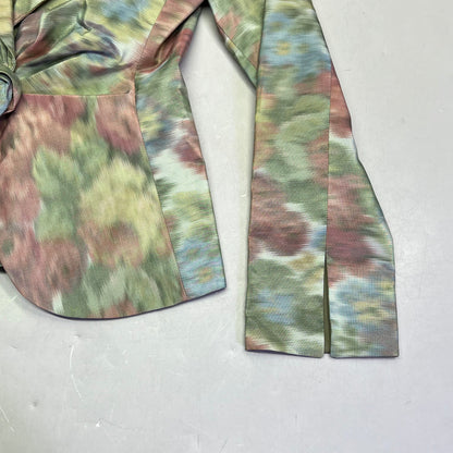 ARMANI COLLEZIONI Floral Print Blazer w/ Button Rose Women's Sz 4 (Pre-Owned)