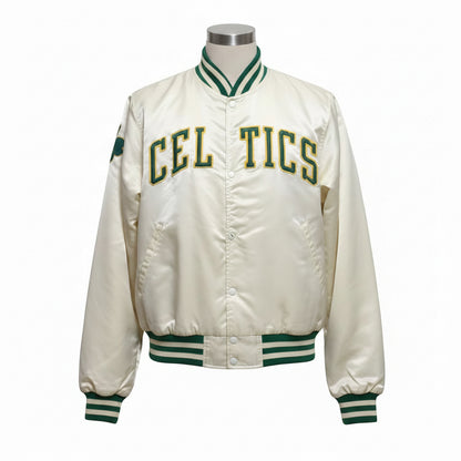 Rare Vintage White Satin Celtics Starter Jacket