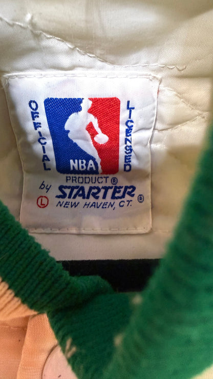 Rare Vintage White Satin Celtics Starter Jacket