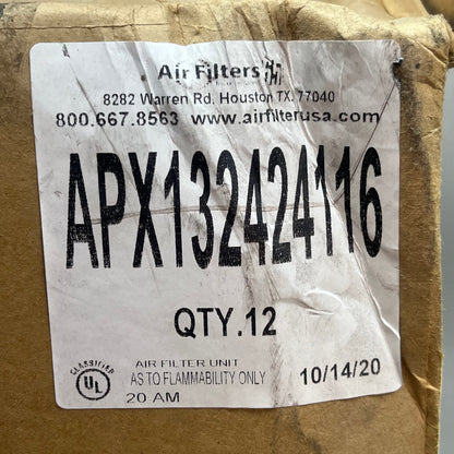 INDIANA AIR FILTER SUPPLY (12 PACK) HVAC & Furnace Air Filter MERV 13 24x24x1