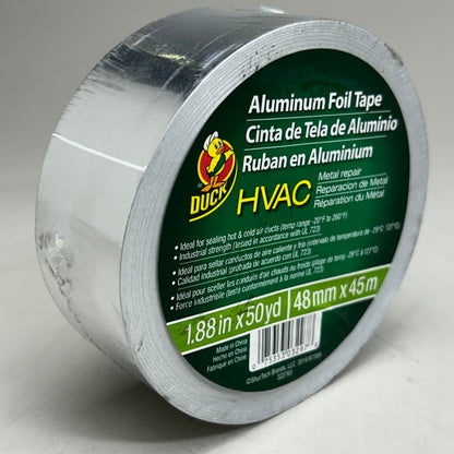 DUCK (3 PACK) Aluminum Foil Tape For Metal Repair 1.88"x50YRDS Silver (New Other- Slightly Distressed Packaging)