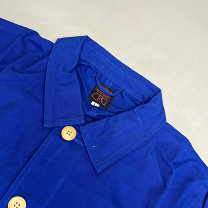CPG CODEGRAPHY WORLDWIDE 4 Pocket Button Up Shore Coat Men's Sz L Blue