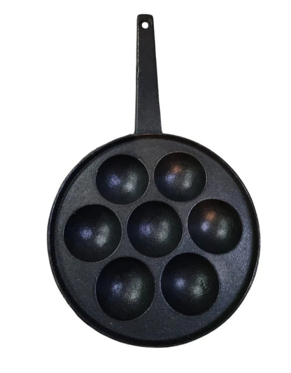 Cast Iron Danish Pastry Pancake Ebelskiver Pan