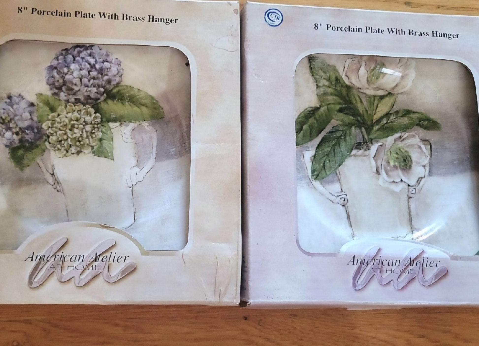 American Atelier 8" Plate Decor with brass hangers new in box - I Bought a Yard Sale