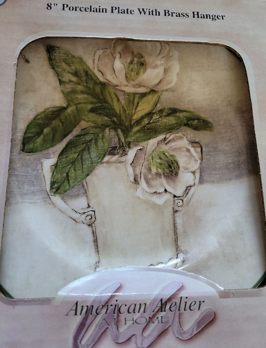 American Atelier 8" Plate Decor with brass hangers new in box - I Bought a Yard Sale