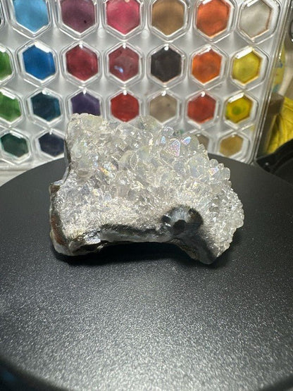 Angel Aura Quartz Crystal Cluster on Matrix 87.99g - I Bought a Yard Sale