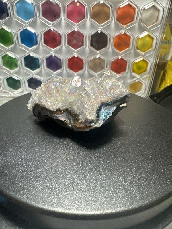 Angel Aura Quartz Crystal Cluster on Matrix 87.99g - I Bought a Yard Sale