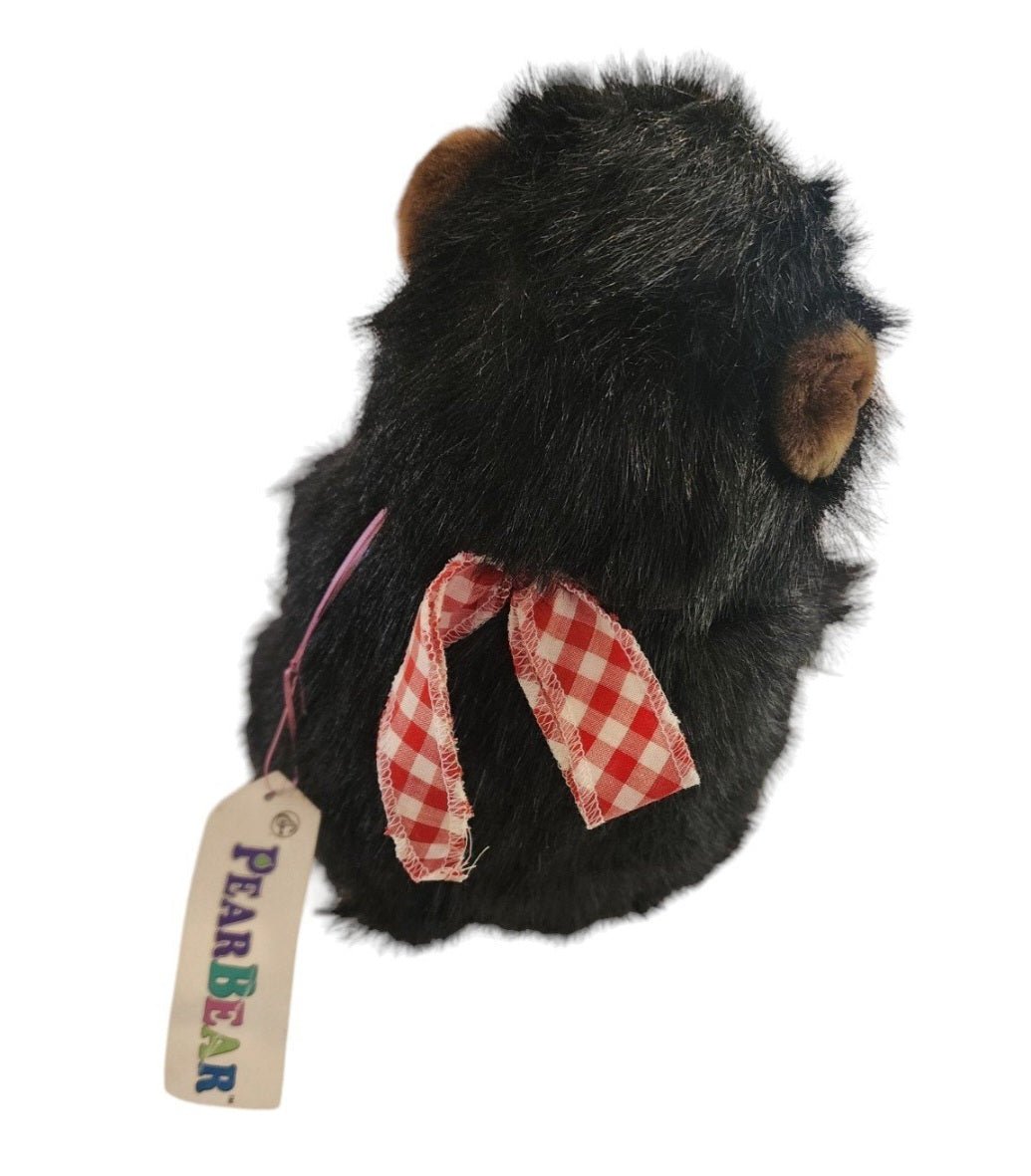 Animal Fair PEAR BEAR Black Bear Long Shaggy Fur Long Nose Bandana & Tag 11" - I Bought a Yard Sale