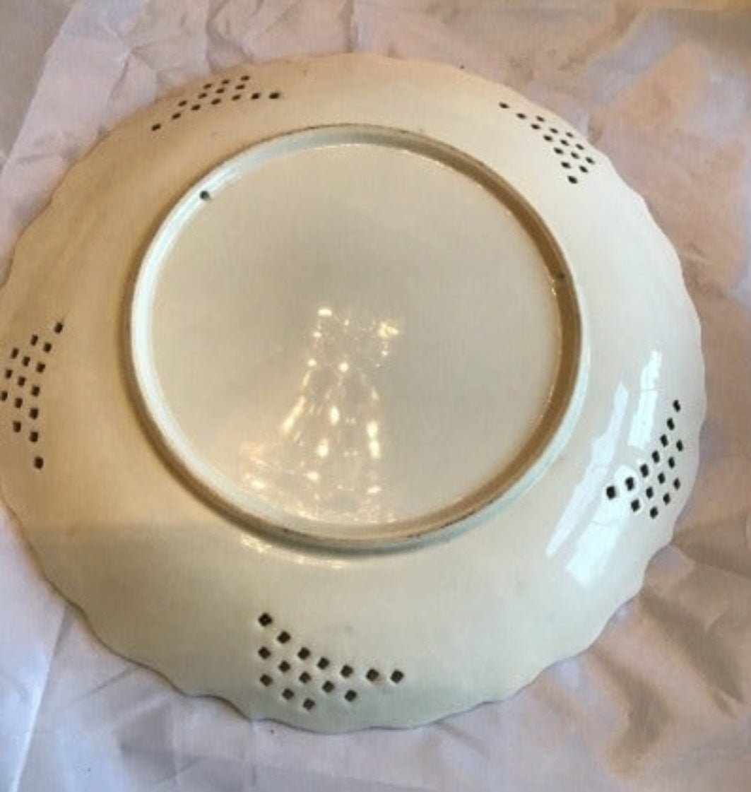Antique plate with hand - painted Daisies Platter - I Bought a Yard Sale