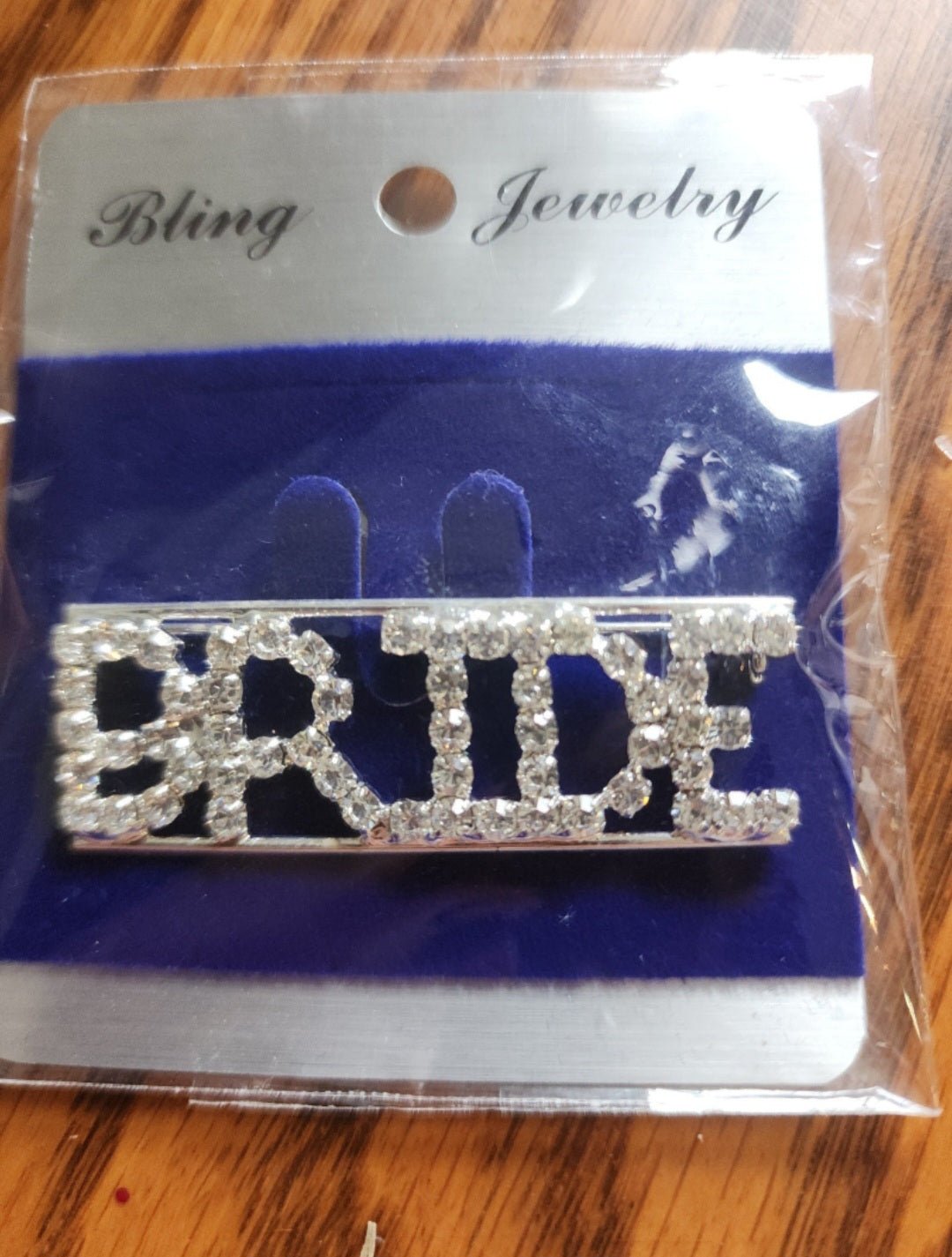 Bachelorette Rhinestone Bride Brooch Pin - I Bought a Yard Sale