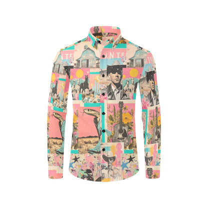 Baha Ranch Pop Western Collage Unisex Button Up Shirt - I Bought a Yard Sale