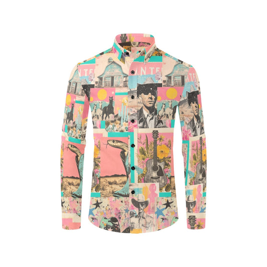 Baha Ranch Pop Western Collage Unisex Button Up Shirt - I Bought a Yard Sale